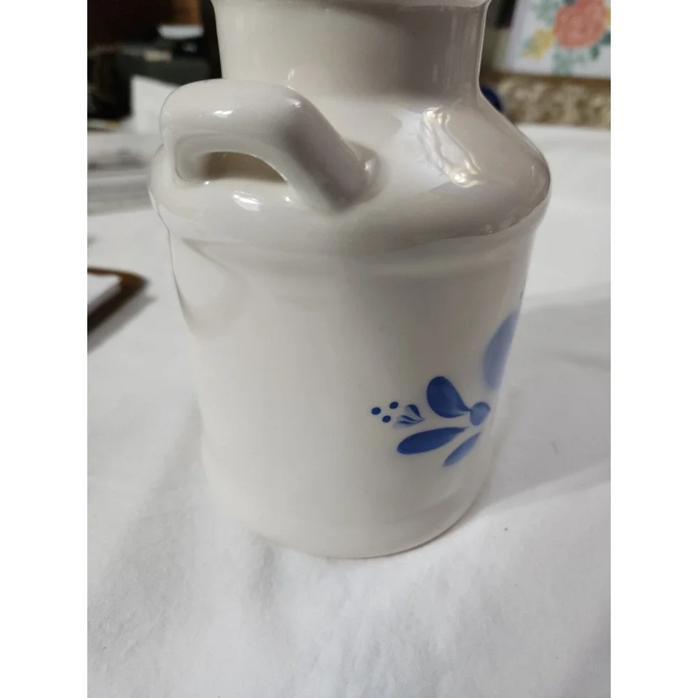 Milk Can Vase With Blue Hearts By Lasting Products‎
